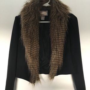 Brand new without tags size s black faux fur jacket
